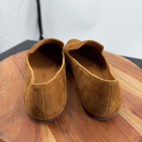 TORY BURCH Ruby Smoking Slippers cognac tan suede sz 8 flats - Picture 5 of 8